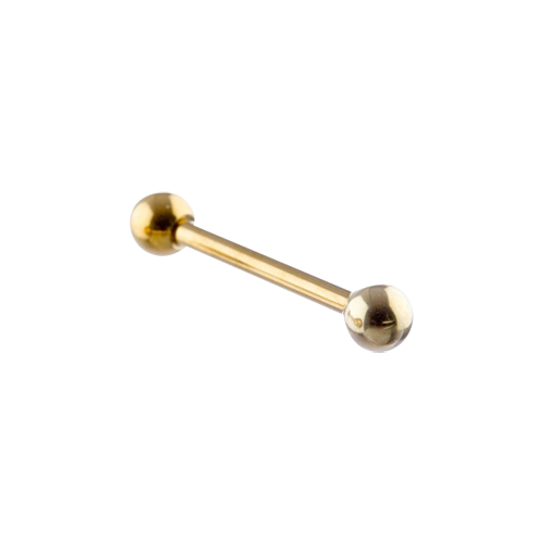 Barbell 1.6x14mm Gold Steel
