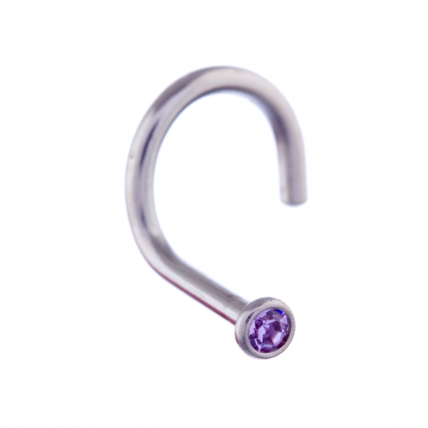 Nose Stud 18g Curve Jewel VL