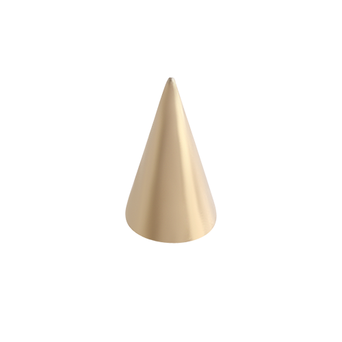 Long Cone 1.6 4 x 7mm Gold Steel