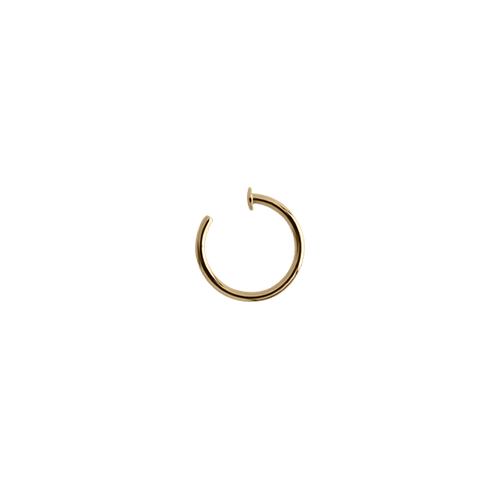 Zircon Gold Open Nose Ring 1x8mm