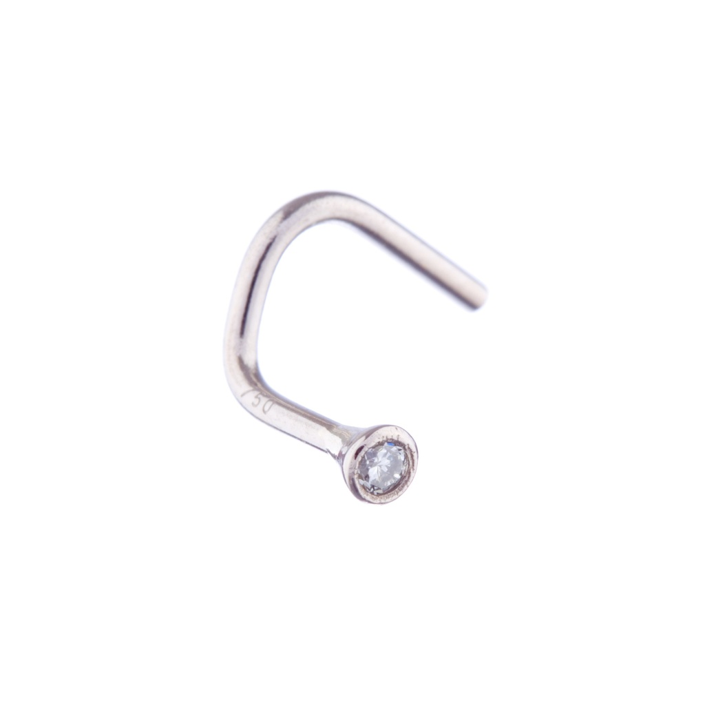 Diamond Nose Stud White 18ct