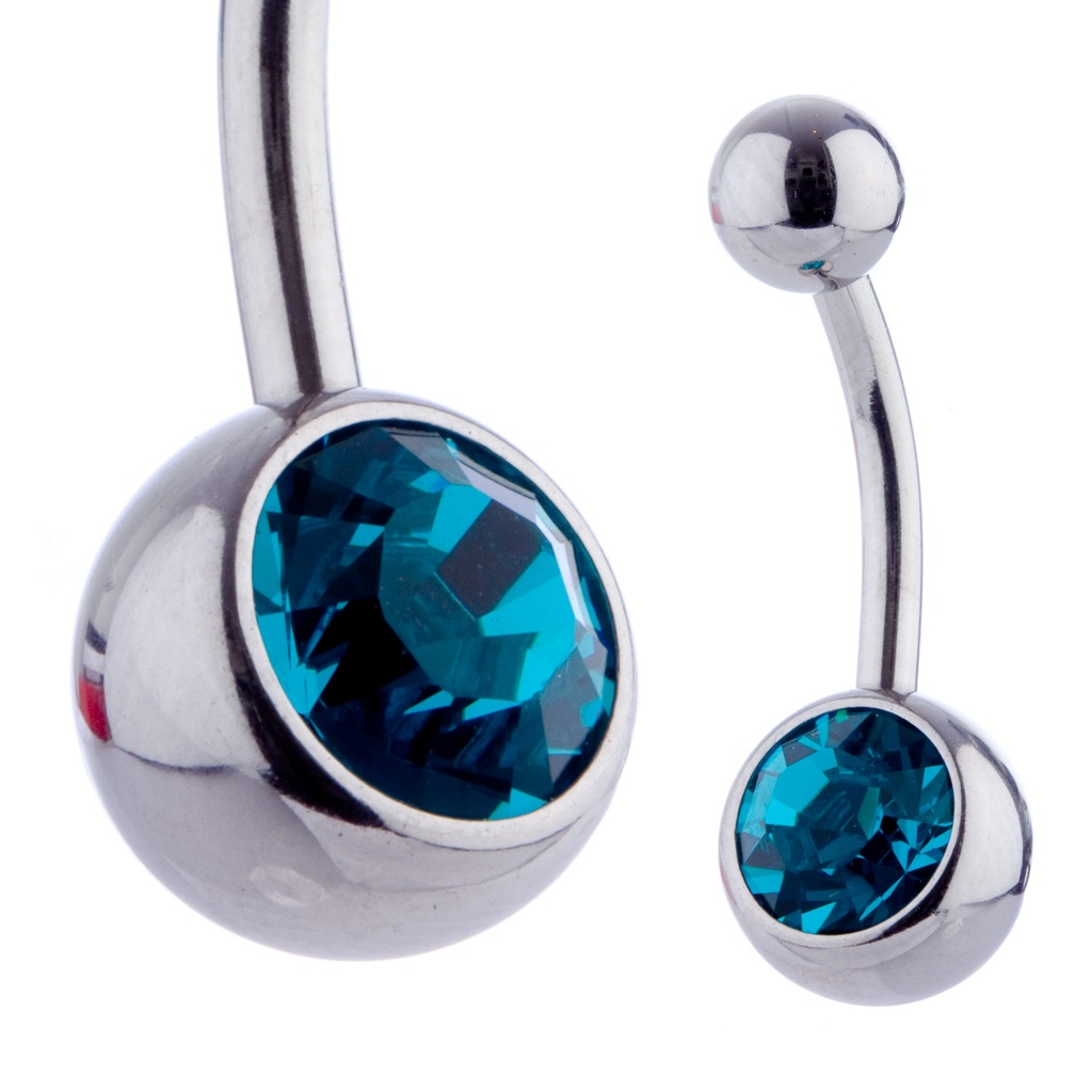 Jewel Banana 10mm Blue Zircon