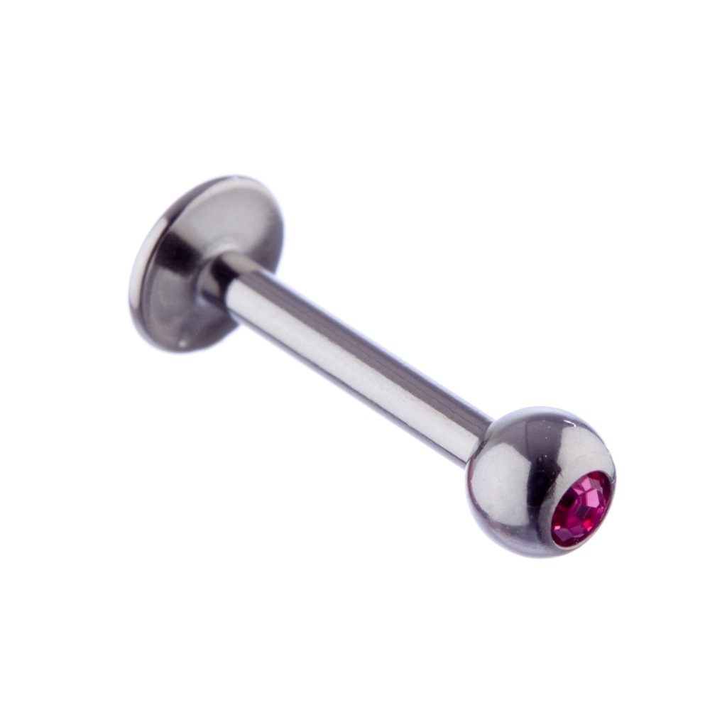 Micro Labret Rose Jewel 1.2x8 Steel