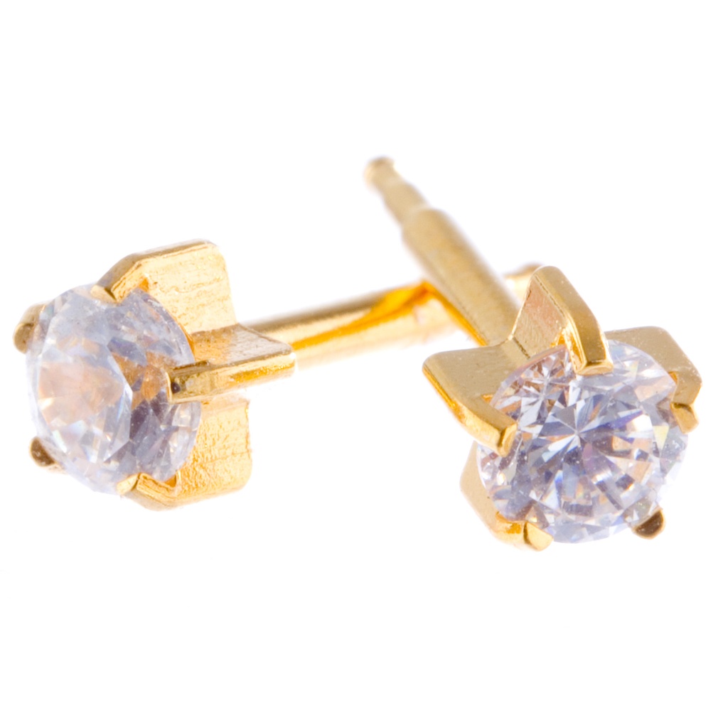 Large Cubic Zirconia Gold