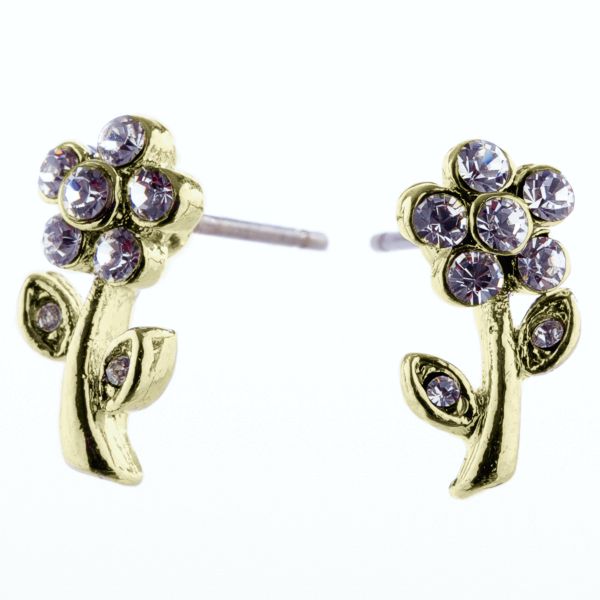 Gold Daisy with Crystals