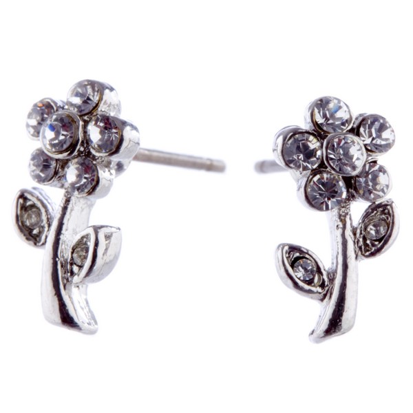 Silver Daisy with Crystals