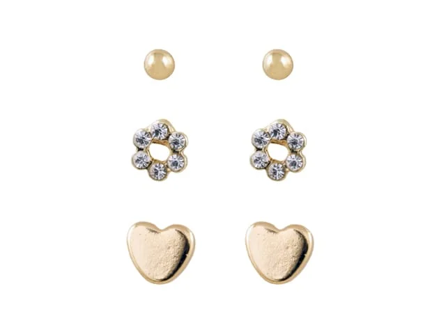 Gold Heart Flower Ball Set