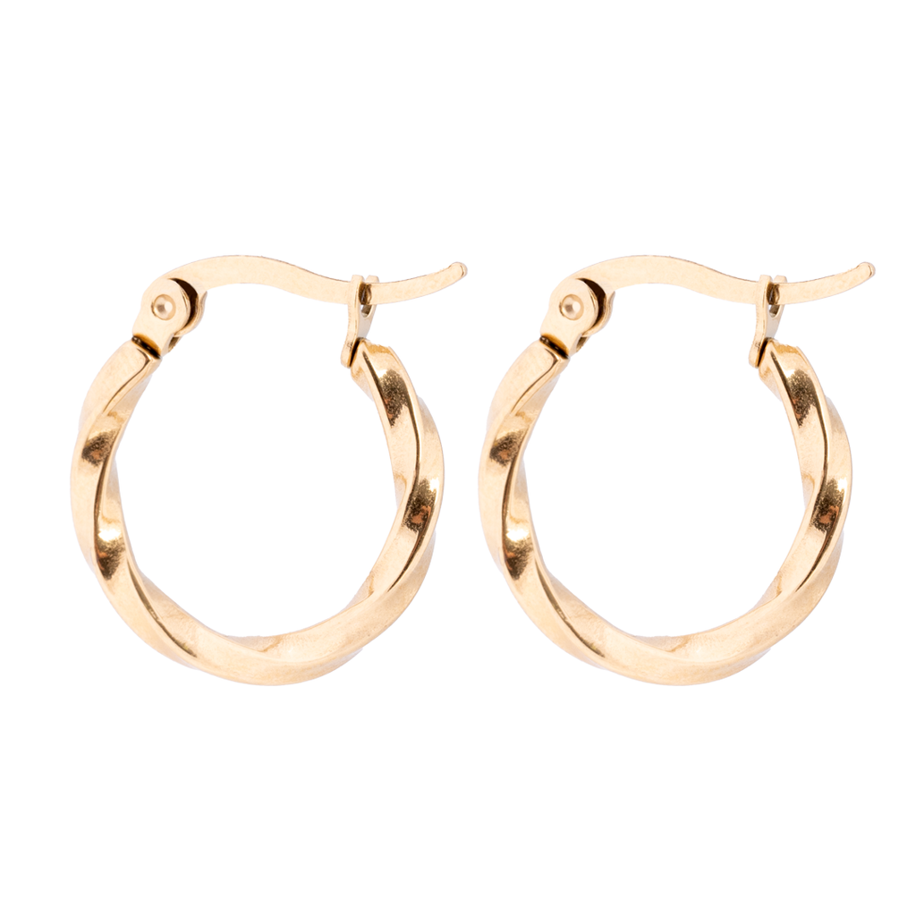 Gold Small Twist hoop