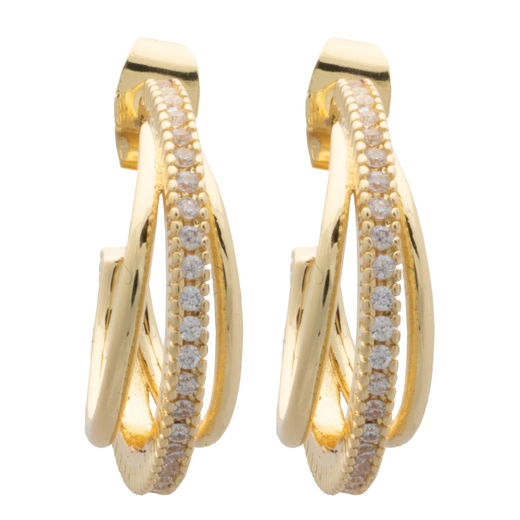 Gold Triple Crystal Strip