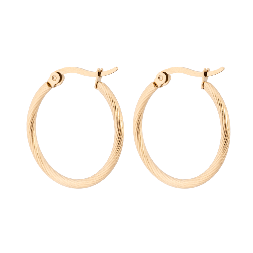 Gold Patterned Hoop