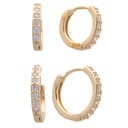 Gold Huggie Crystal twin pack