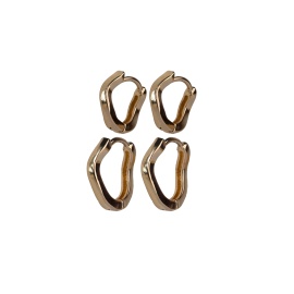 Gold Wave Hoop twin pack