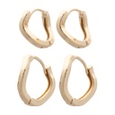Gold Wave Hoop twin pack