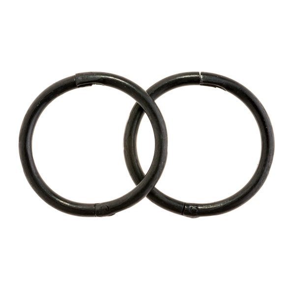 Mini BLACK Hinged Hoop on Steel