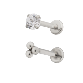 Flat Back 3mm CZ/Ball Steel