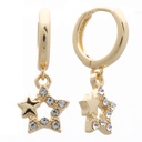 Gold Crystal Star on Hoop