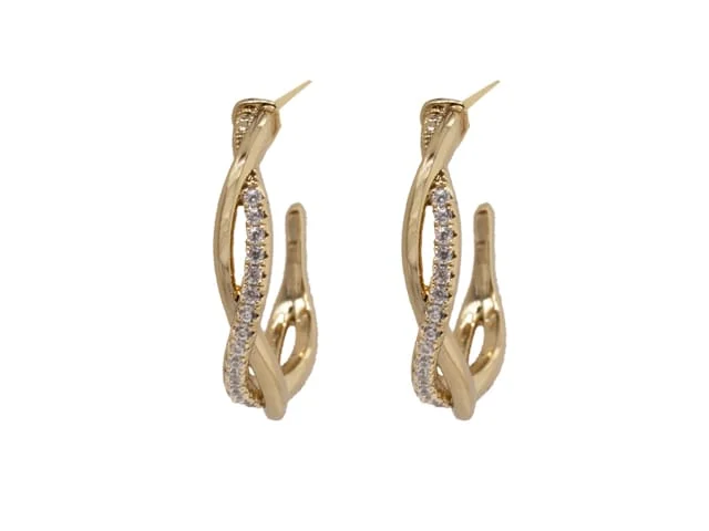 Gold Double Twist Hoop