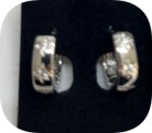 Silver Hoop with Diamonds