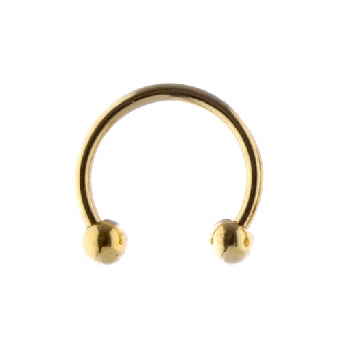 [ZGMCB1208 3] Circular 1.2 x 08mm Gold Steel