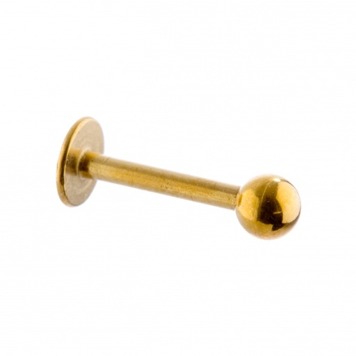 [ZGMLB1206 3] Micro Labret 1.2 x 6mm Gold Steel