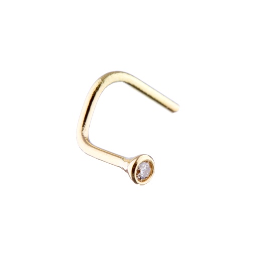 [WS75424100] Diamond Nose Stud Yellow 18ct