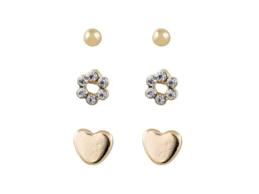 [53280] Gold Heart Flower Ball Set