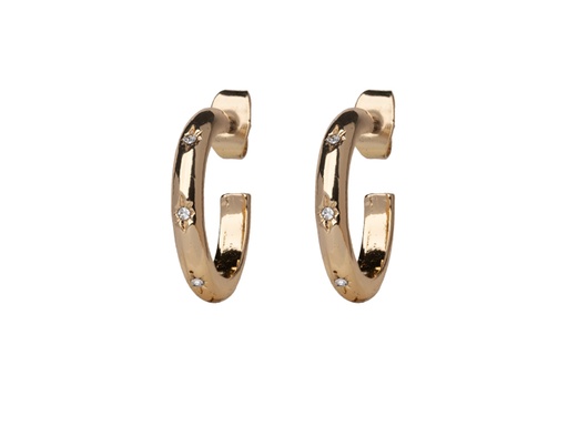 [58350] Gold Crystal Hoop