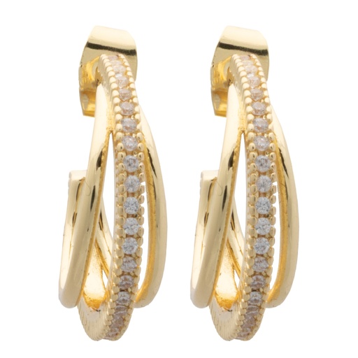 [58530] Gold Triple Crystal Strip