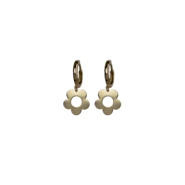 [58640] Gold Flower Click Hoop