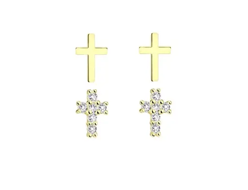[53600] Gold Cross Set