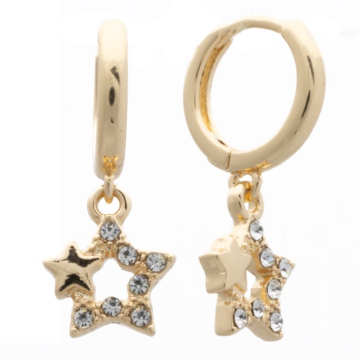 [56470] Gold Crystal Star on Hoop