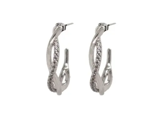 [58331] Silver Double Twist Hoop