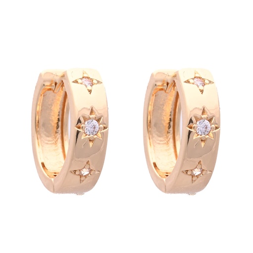[58540] Gold Hoop with Diamonds